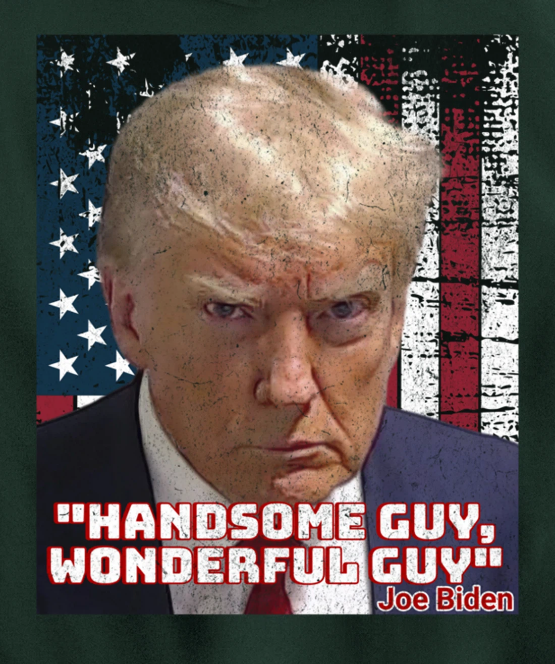 Trump Mug Shot Handsome Guy Wonderful Guy Biden Quote Legend Pullover Hoodie