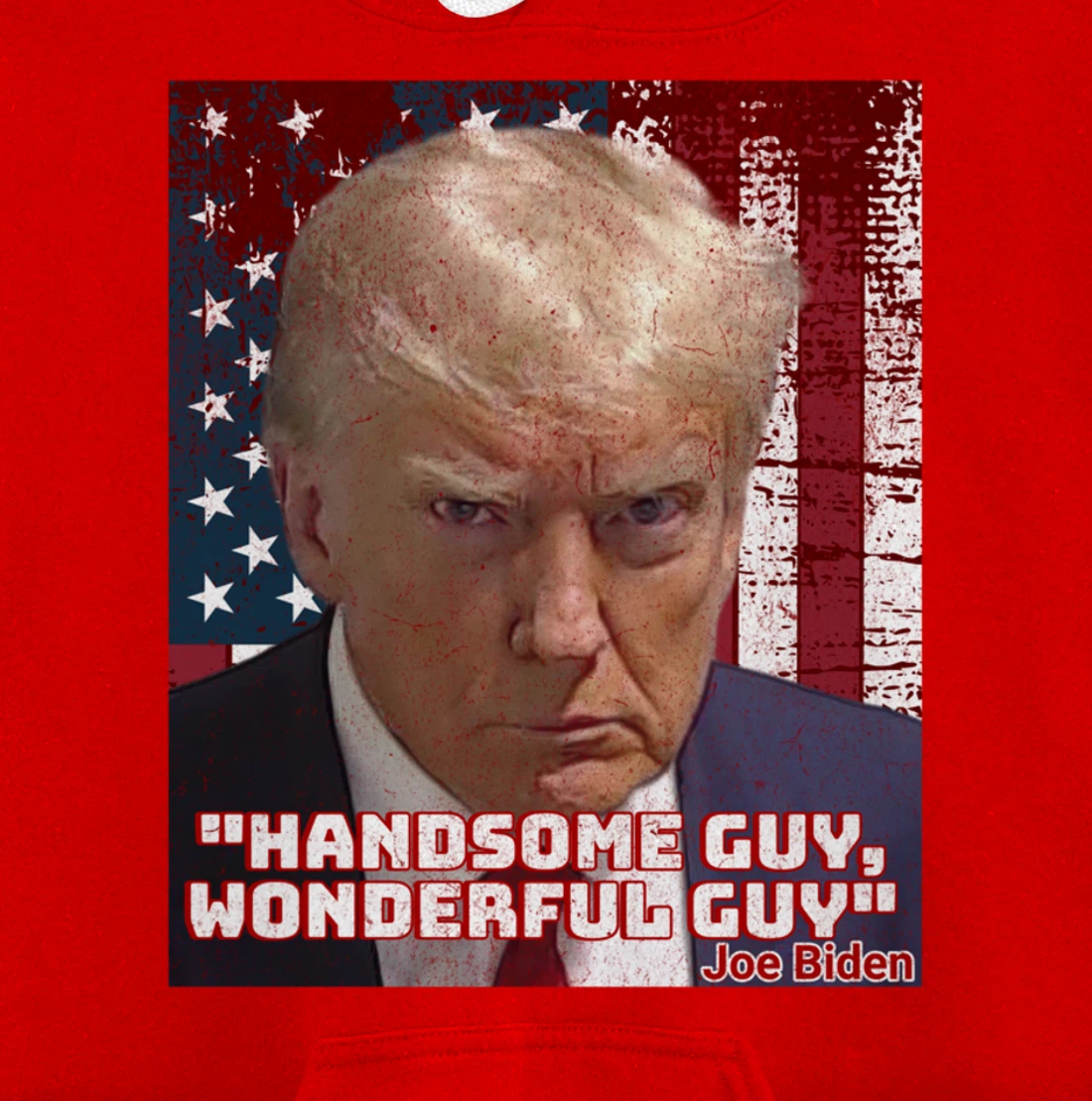 Trump Mug Shot Handsome Guy Wonderful Guy Biden Quote Legend Pullover Hoodie