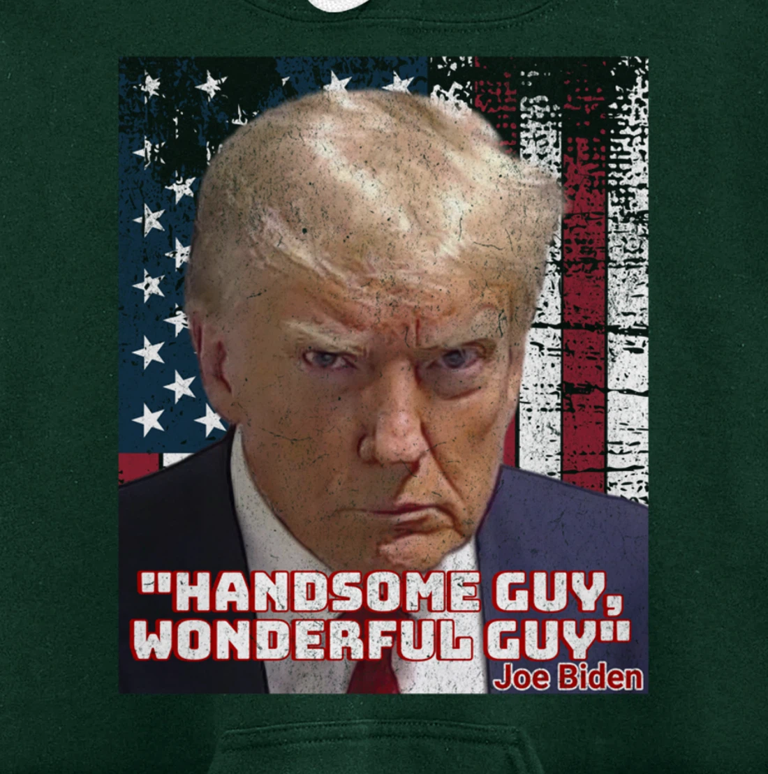 Trump Mug Shot Handsome Guy Wonderful Guy Biden Quote Legend Pullover Hoodie