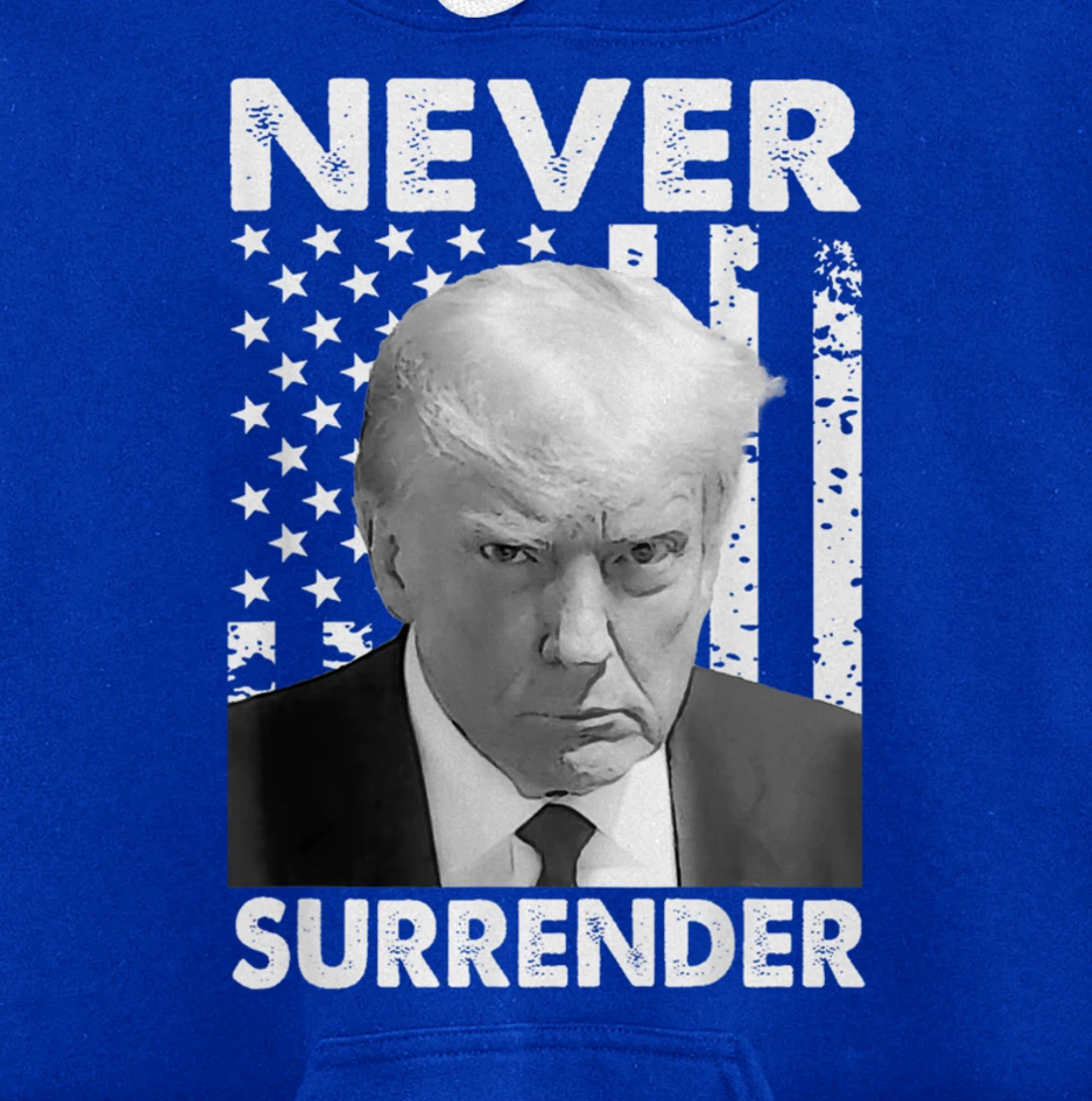 Donald Trump Never Surrender Mug Shot August 24 2023 Pullover Hoodie