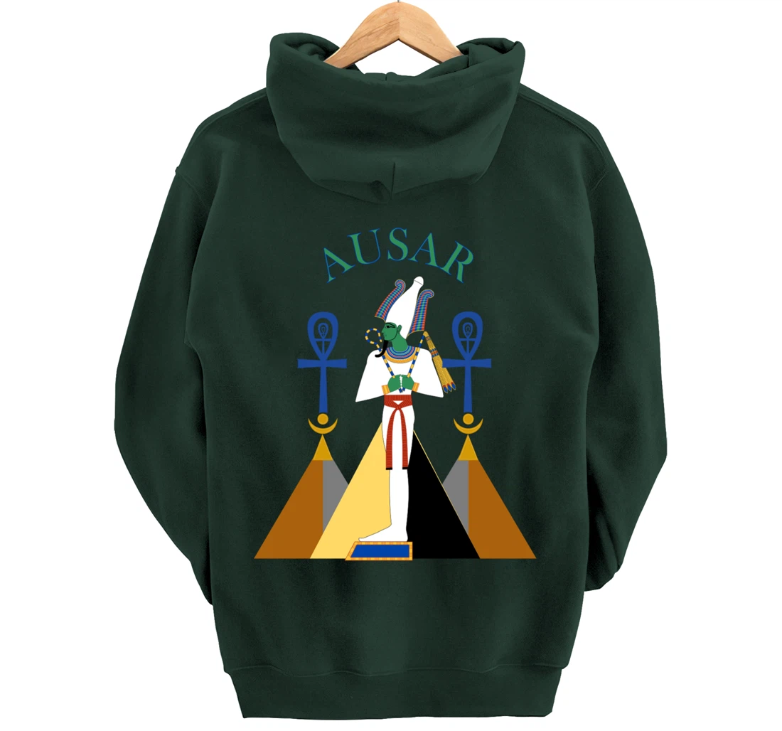 Egyptian God Osiris Ausar Kemet Kemetic Pullover Hoodie