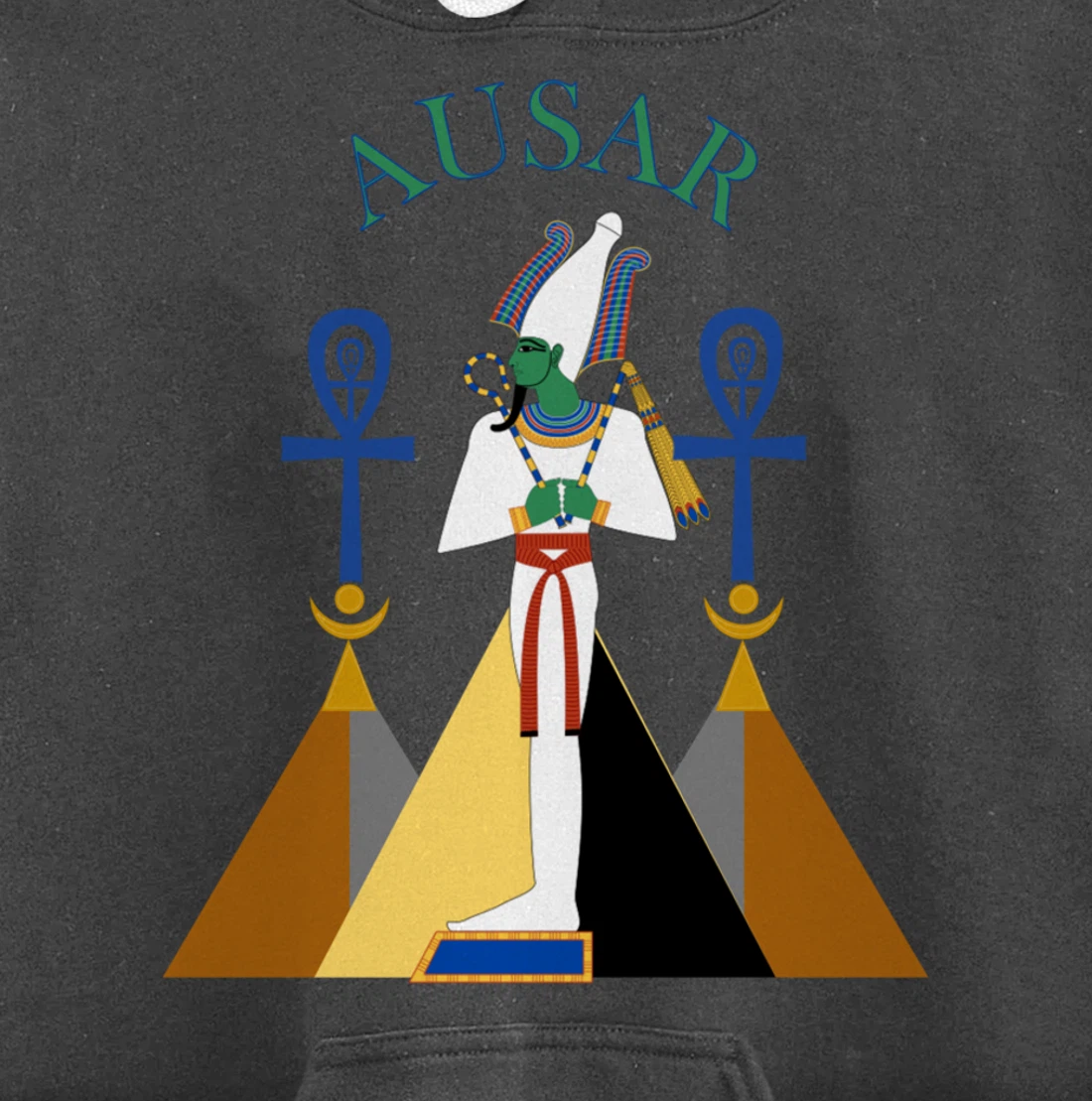 Egyptian God Osiris Ausar Kemet Kemetic Pullover Hoodie