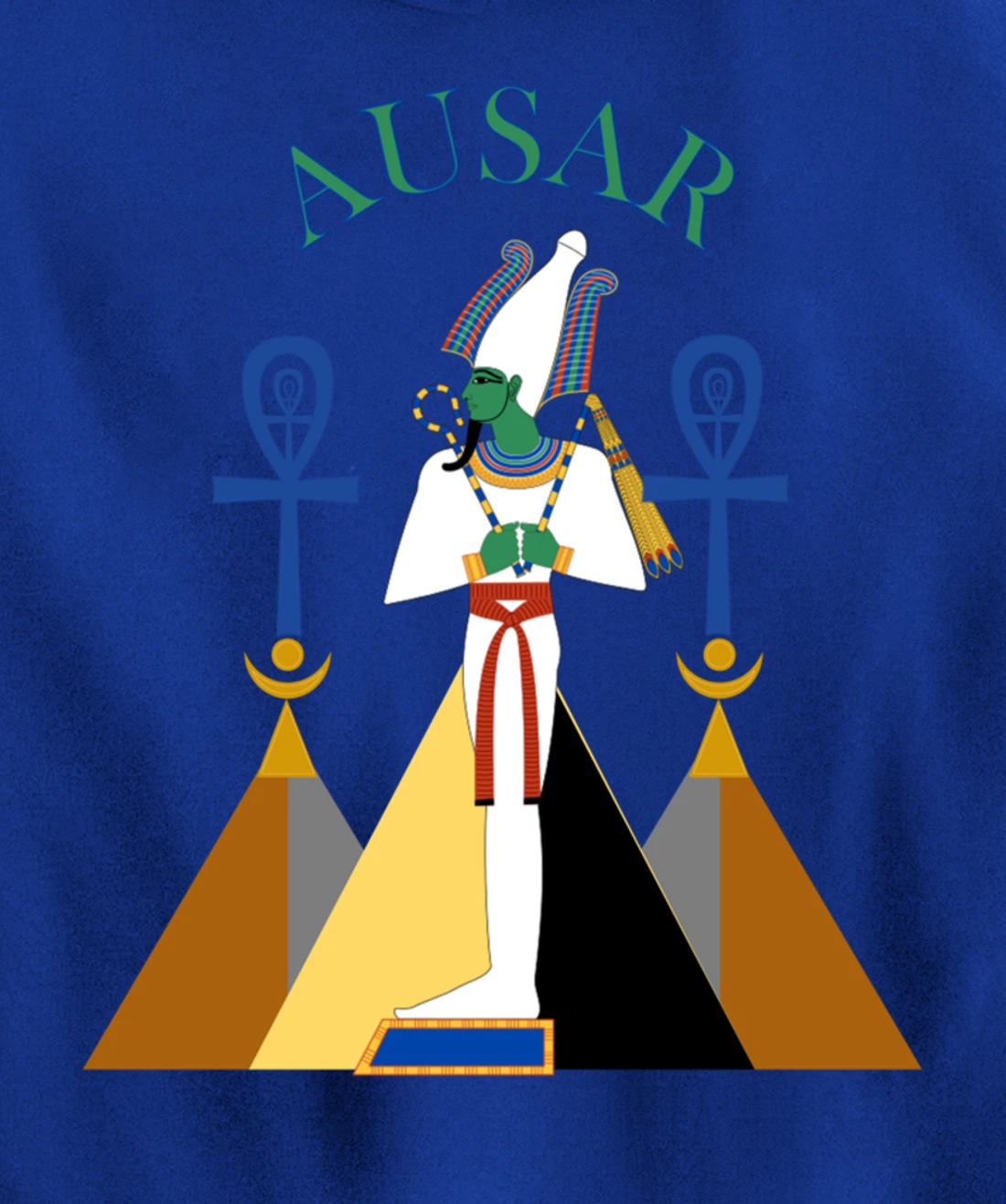 Egyptian God Osiris Ausar Kemet Kemetic Pullover Hoodie