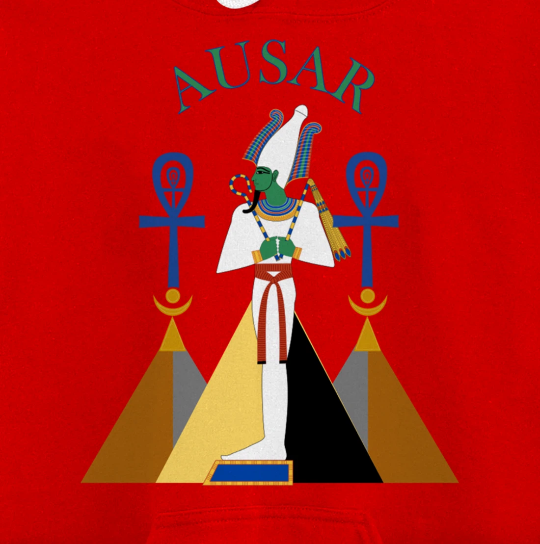 Egyptian God Osiris Ausar Kemet Kemetic Pullover Hoodie