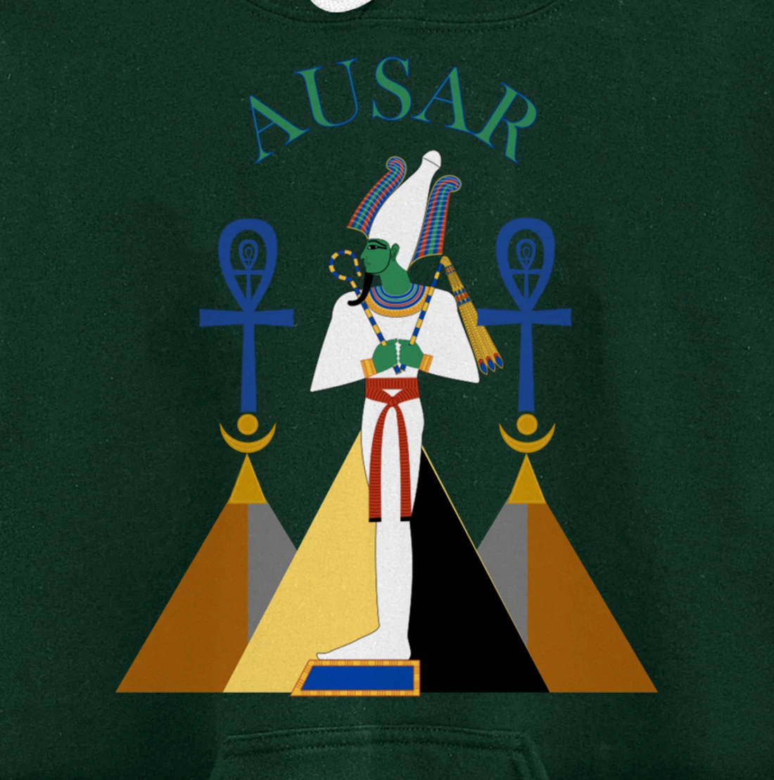 Egyptian God Osiris Ausar Kemet Kemetic Pullover Hoodie