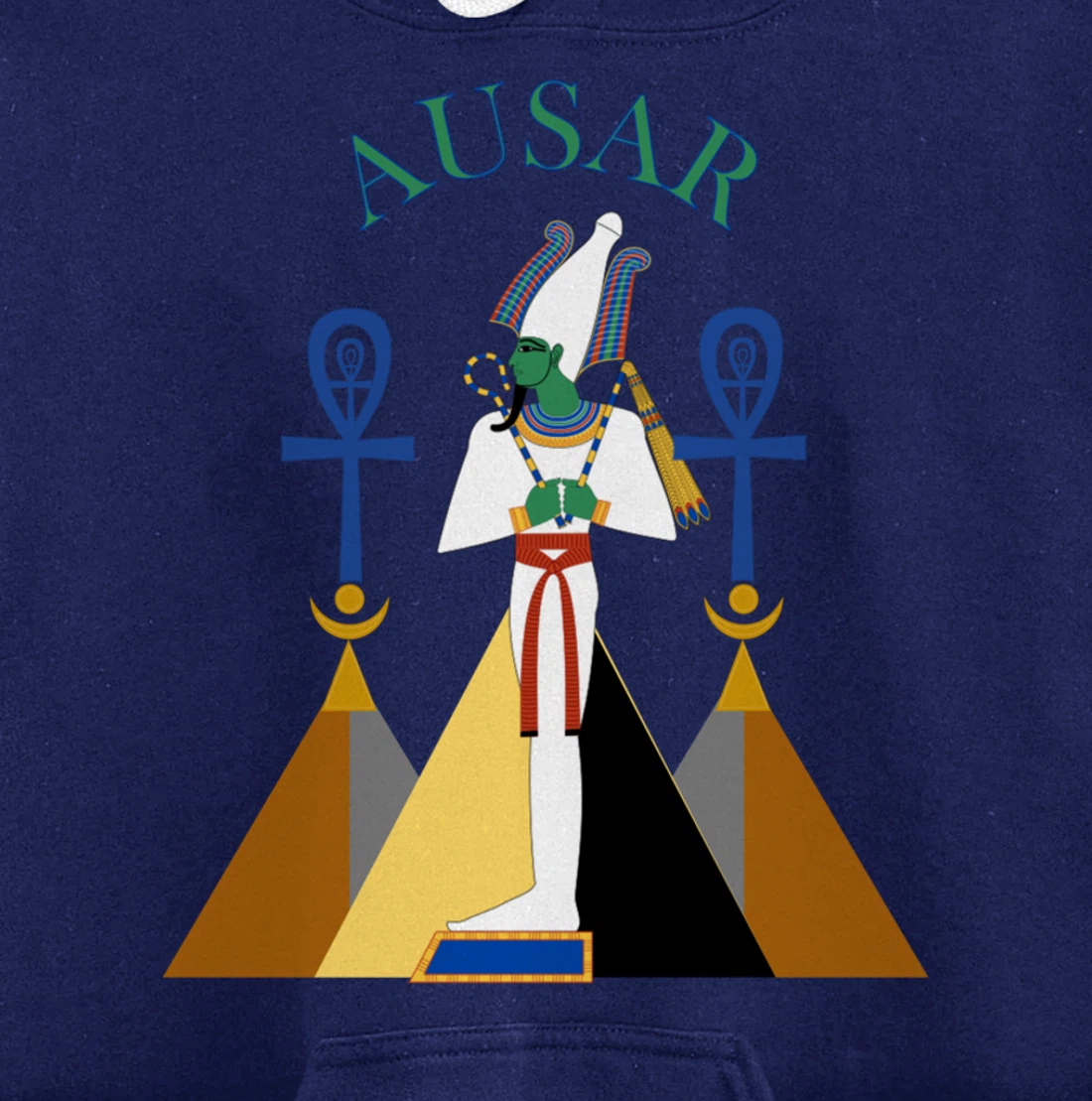 Egyptian God Osiris Ausar Kemet Kemetic Pullover Hoodie
