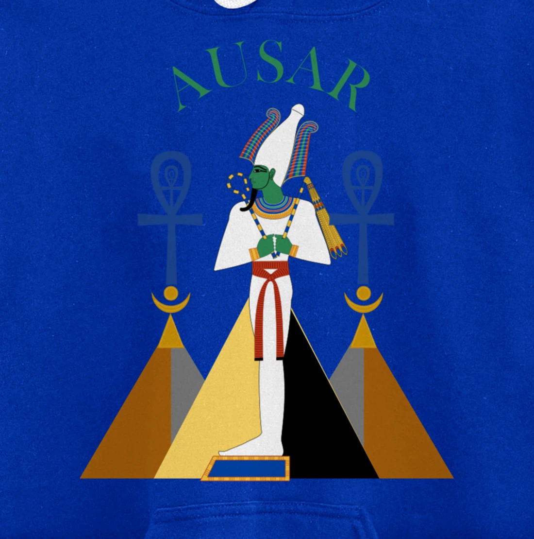 Egyptian God Osiris Ausar Kemet Kemetic Pullover Hoodie