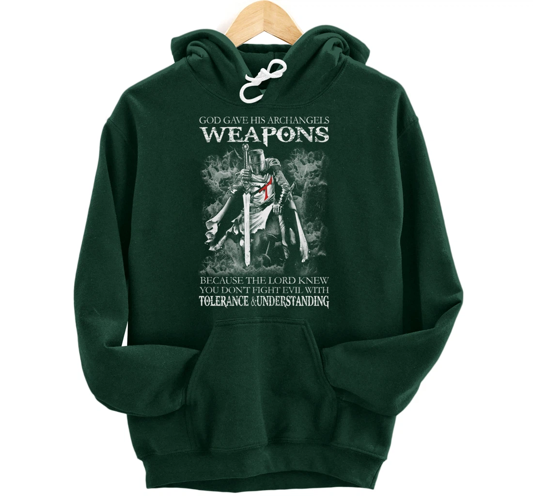 God Gave His Archangels Weapons Christian Religious Gift Pullover Hoodie