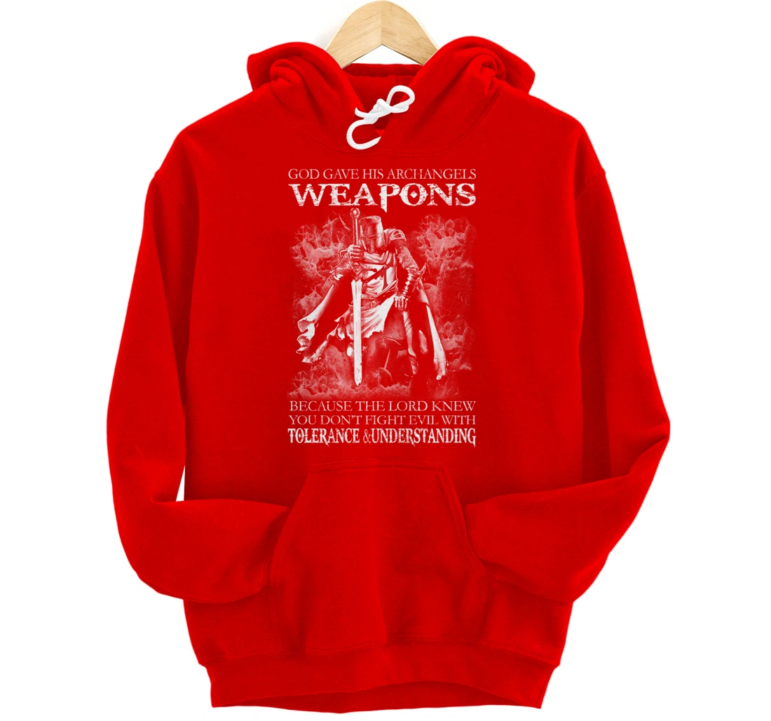 God Gave His Archangels Weapons Christian Religious Gift Pullover Hoodie