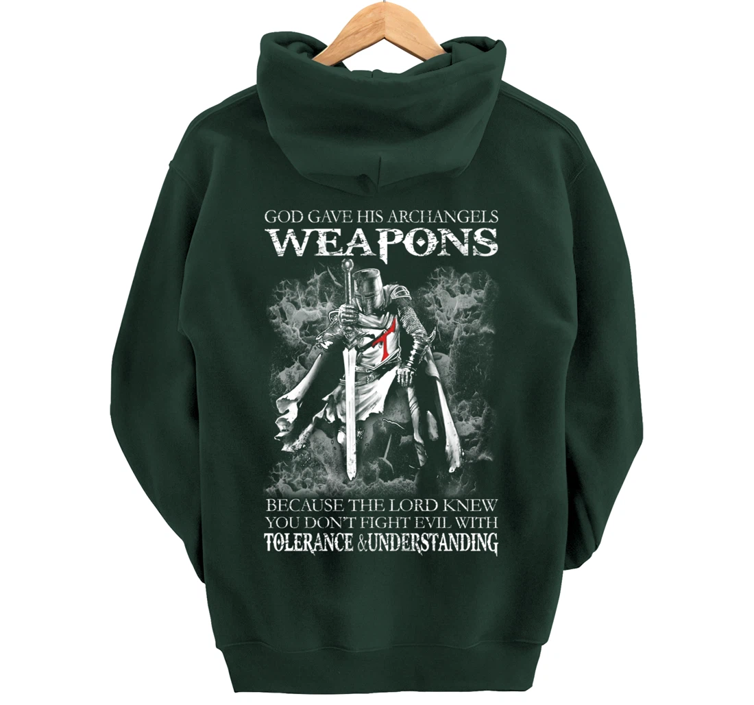 God Gave His Archangels Weapons Christian Religious Gift Pullover Hoodie