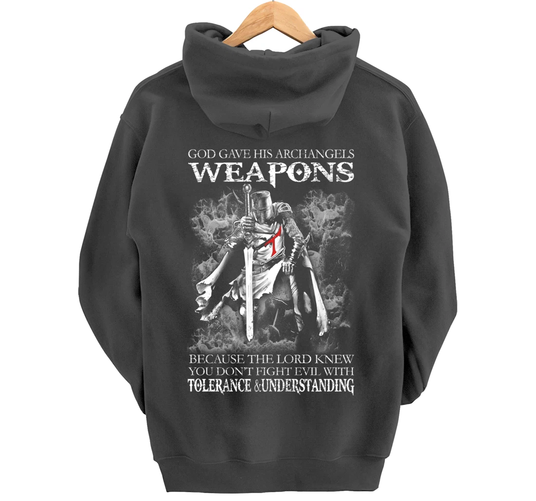God Gave His Archangels Weapons Christian Religious Gift Pullover Hoodie