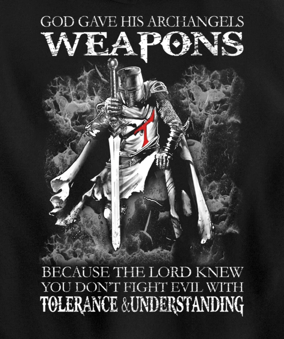 God Gave His Archangels Weapons Christian Religious Gift Pullover Hoodie