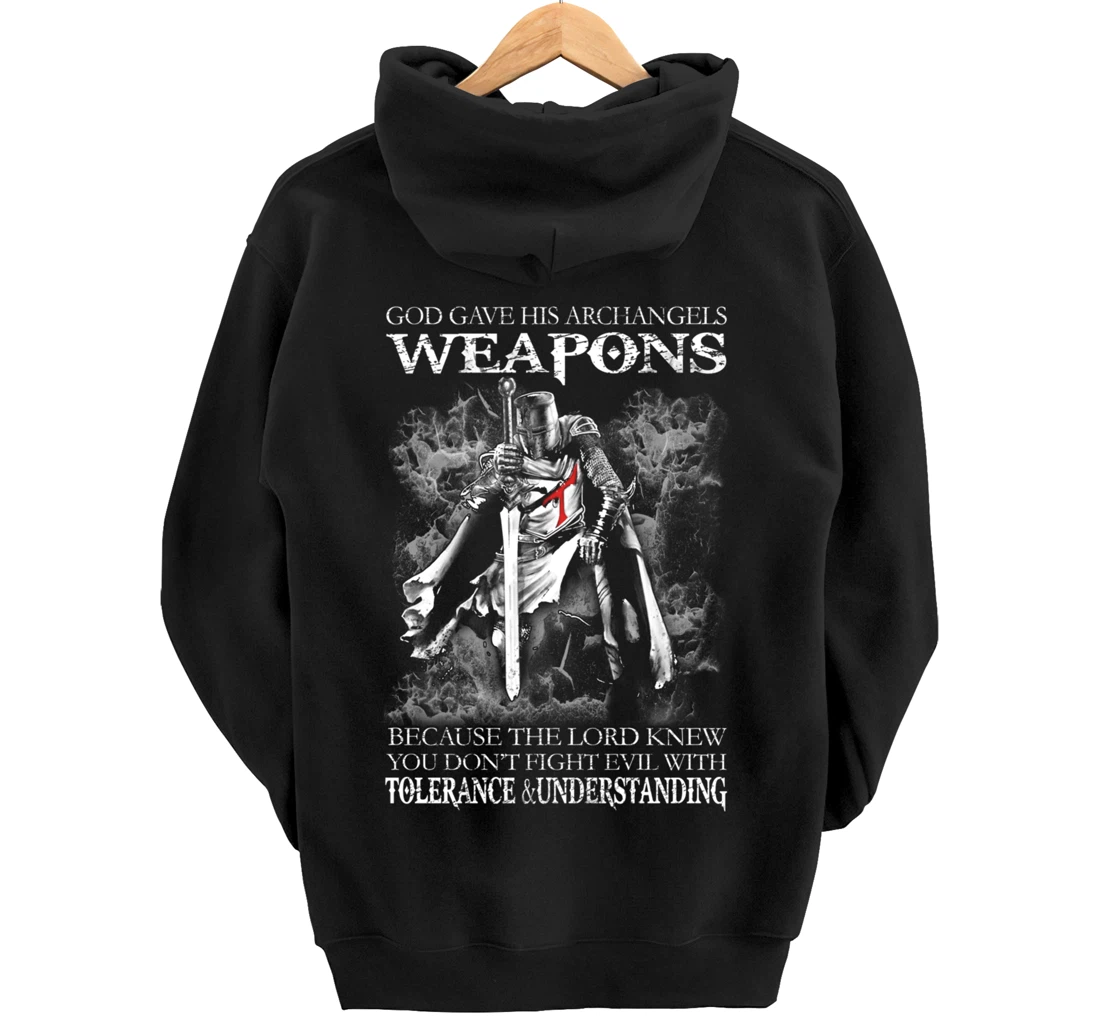 God Gave His Archangels Weapons Christian Religious Gift Pullover Hoodie