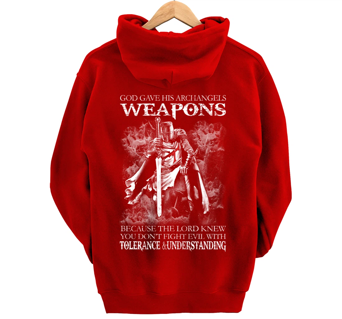 God Gave His Archangels Weapons Christian Religious Gift Pullover Hoodie