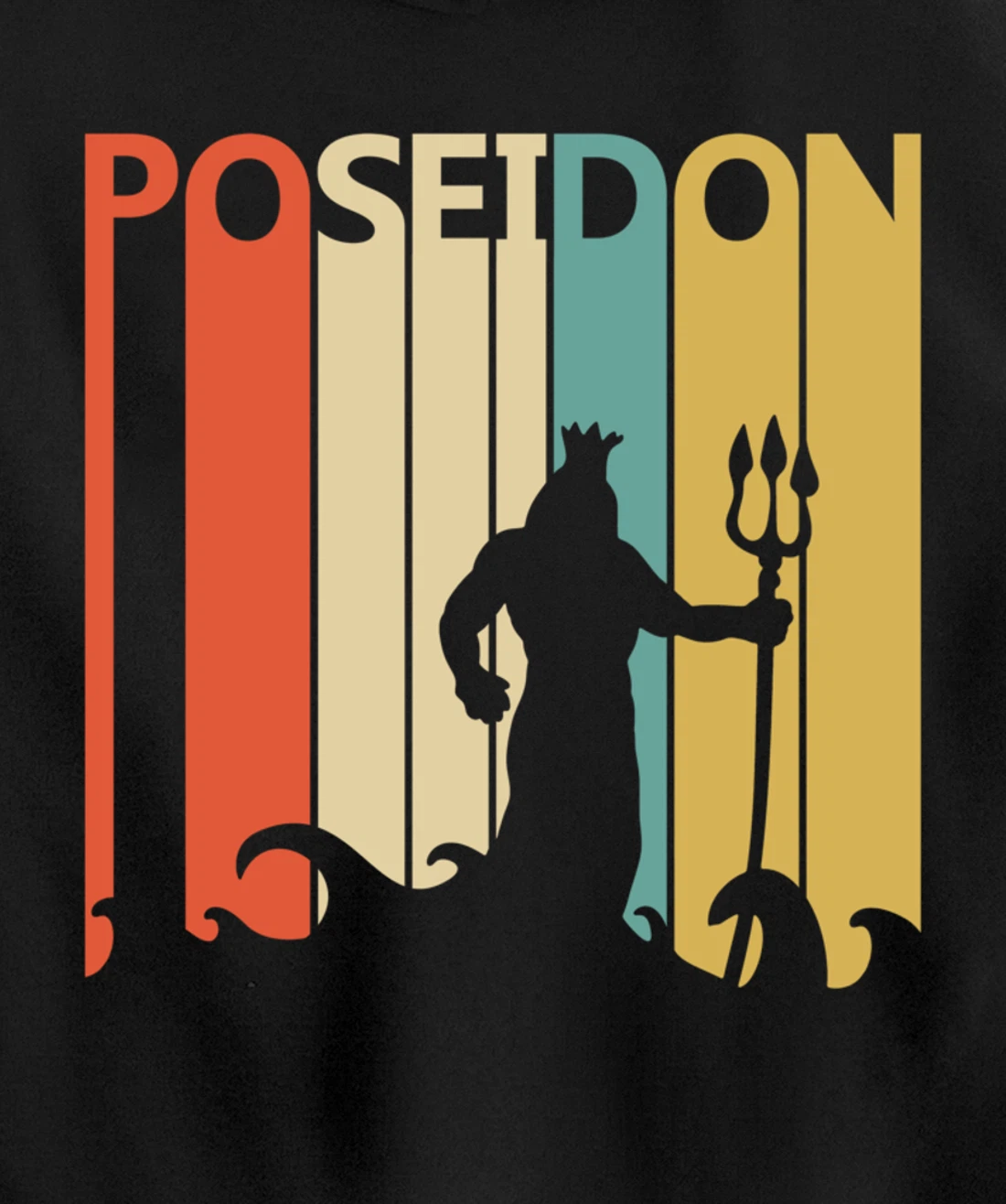 Vintage Greek Mythology God Poseidon Pullover Hoodie