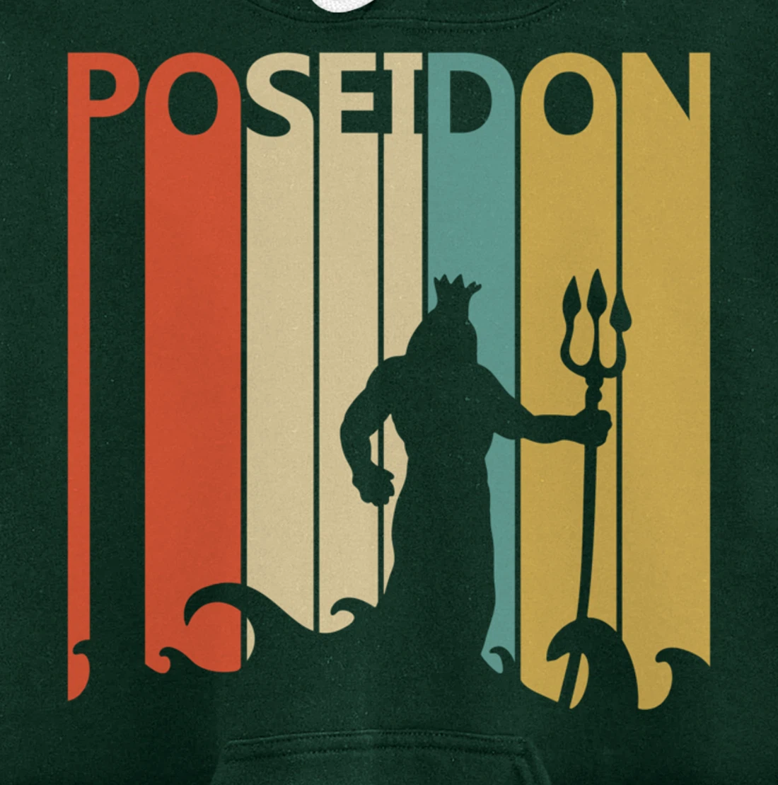 Vintage Greek Mythology God Poseidon Pullover Hoodie