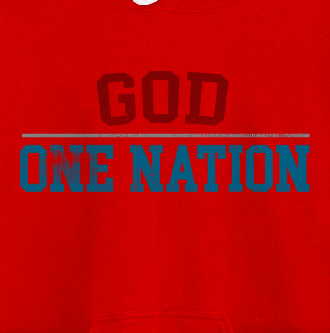 One Nation Under God, American Christian Patriotic Pride Pullover Hoodie