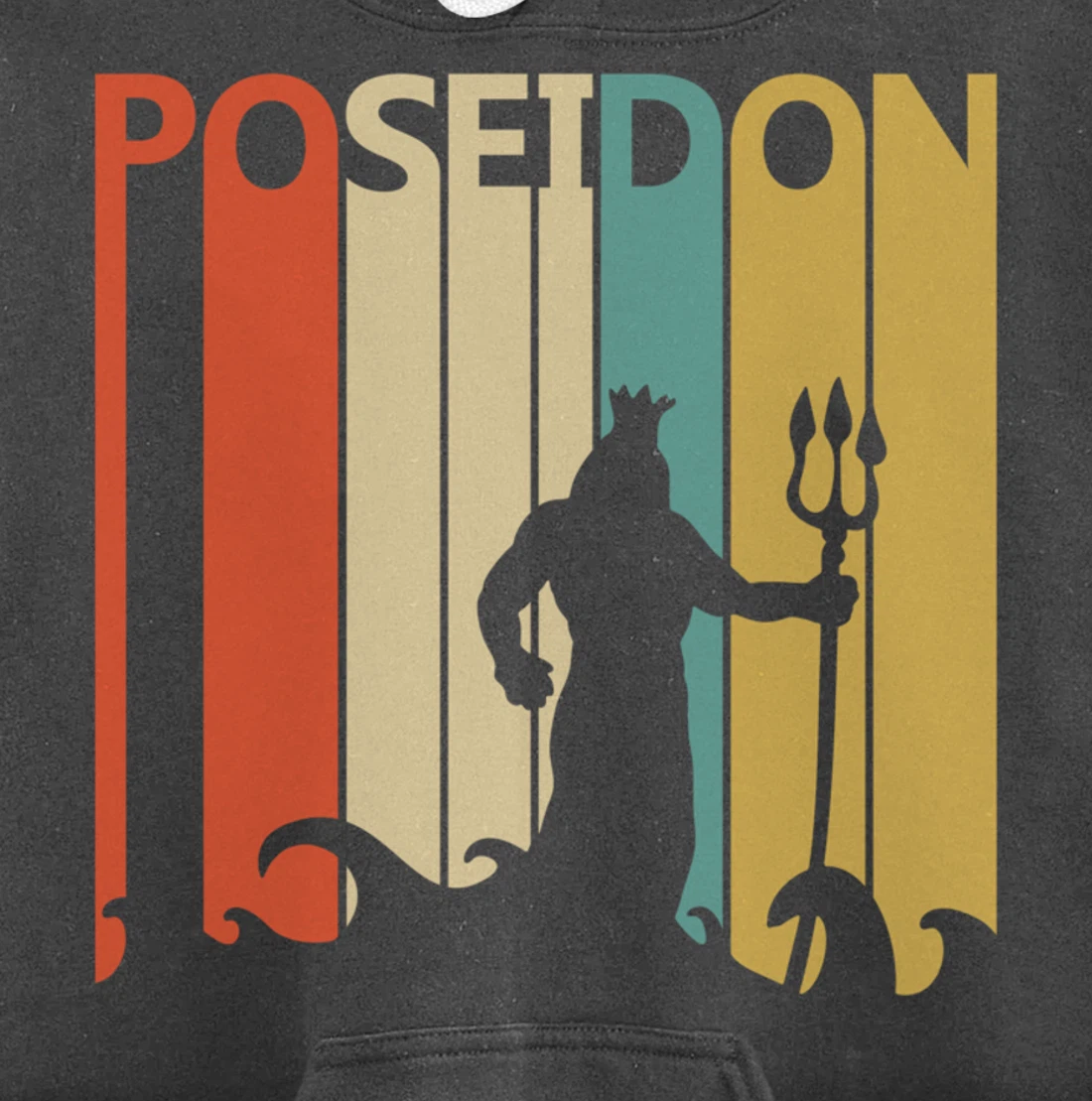 Vintage Greek Mythology God Poseidon Pullover Hoodie