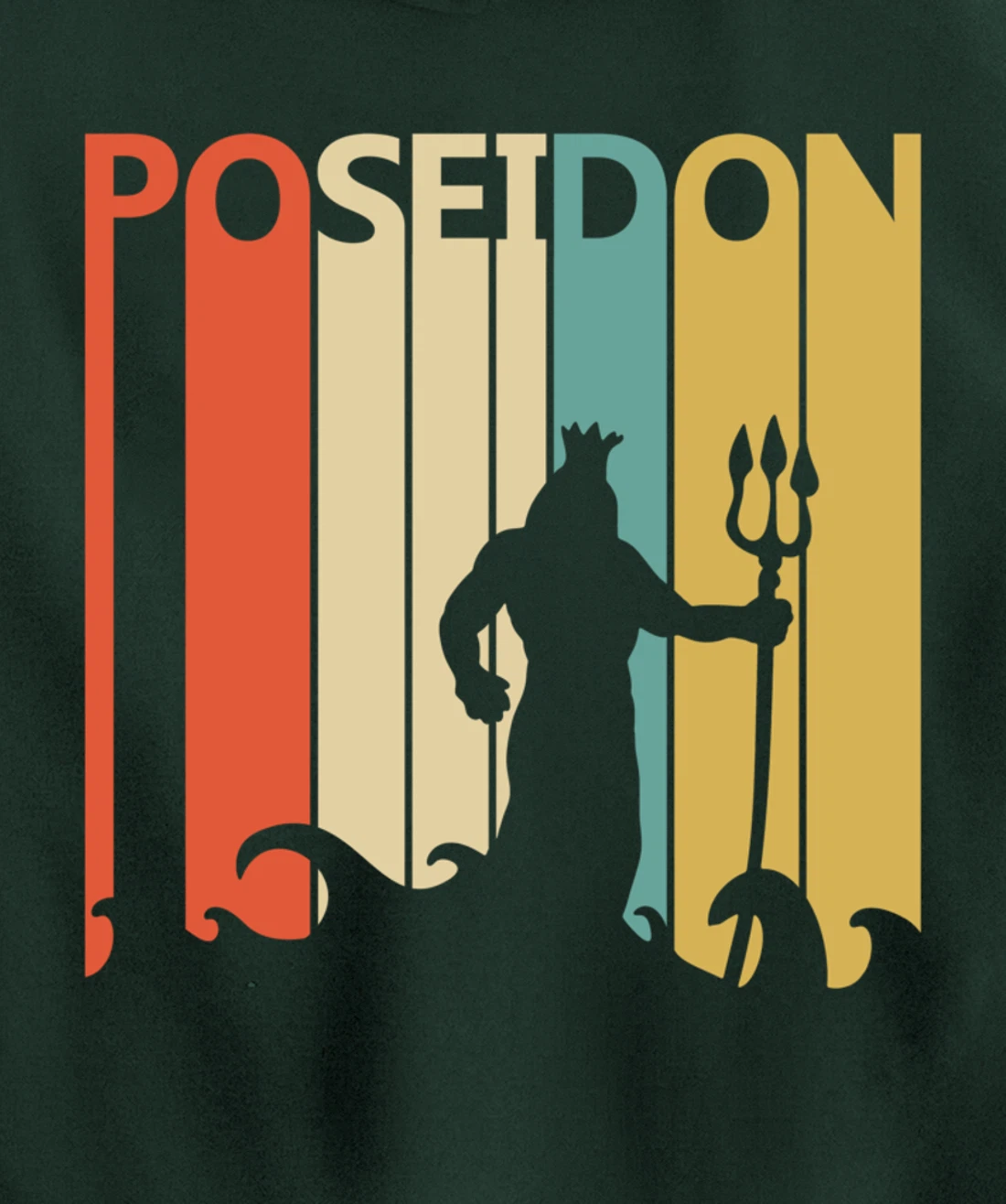 Vintage Greek Mythology God Poseidon Pullover Hoodie