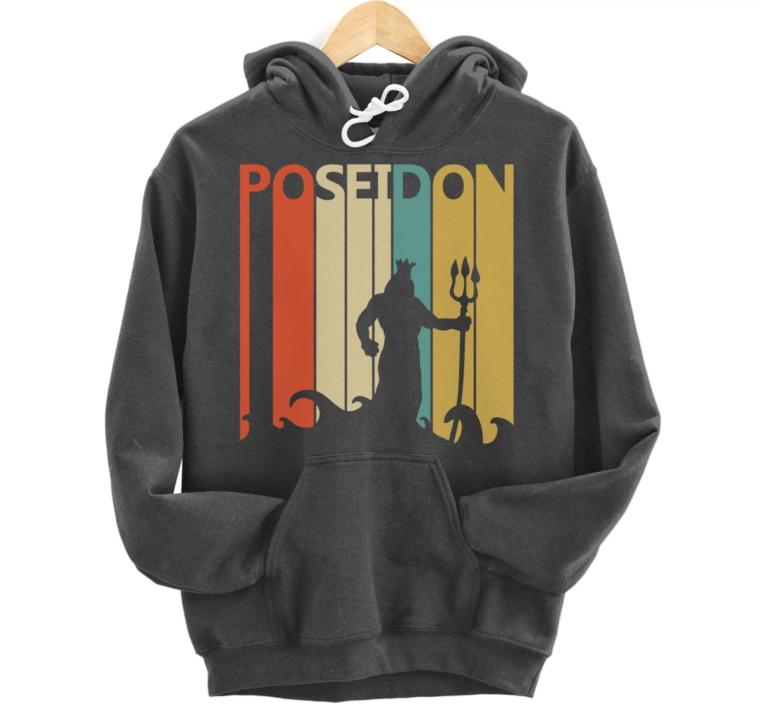 Vintage Greek Mythology God Poseidon Pullover Hoodie