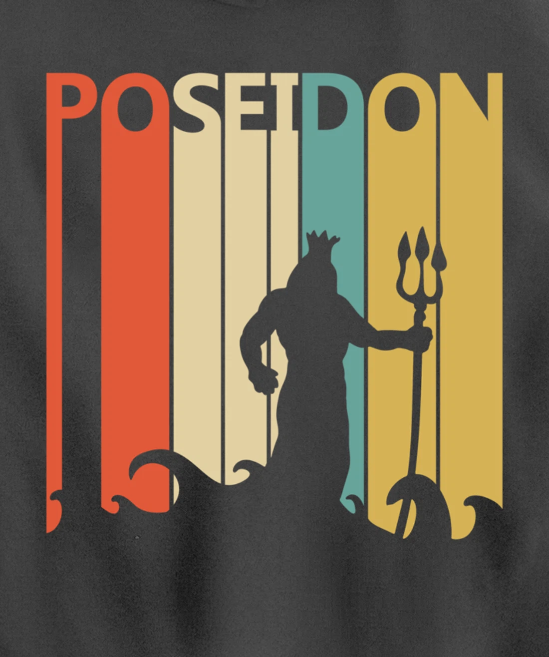 Vintage Greek Mythology God Poseidon Pullover Hoodie