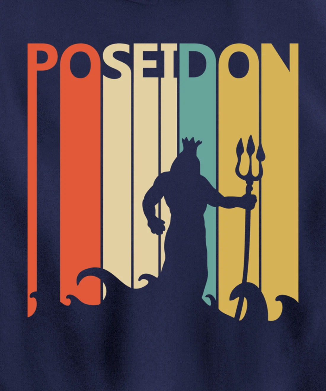 Vintage Greek Mythology God Poseidon Pullover Hoodie