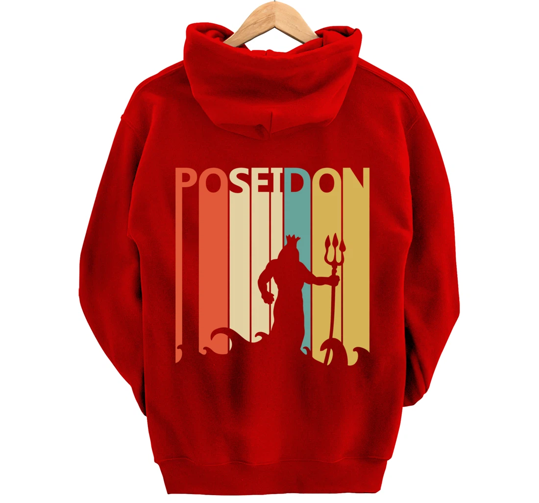 Vintage Greek Mythology God Poseidon Pullover Hoodie