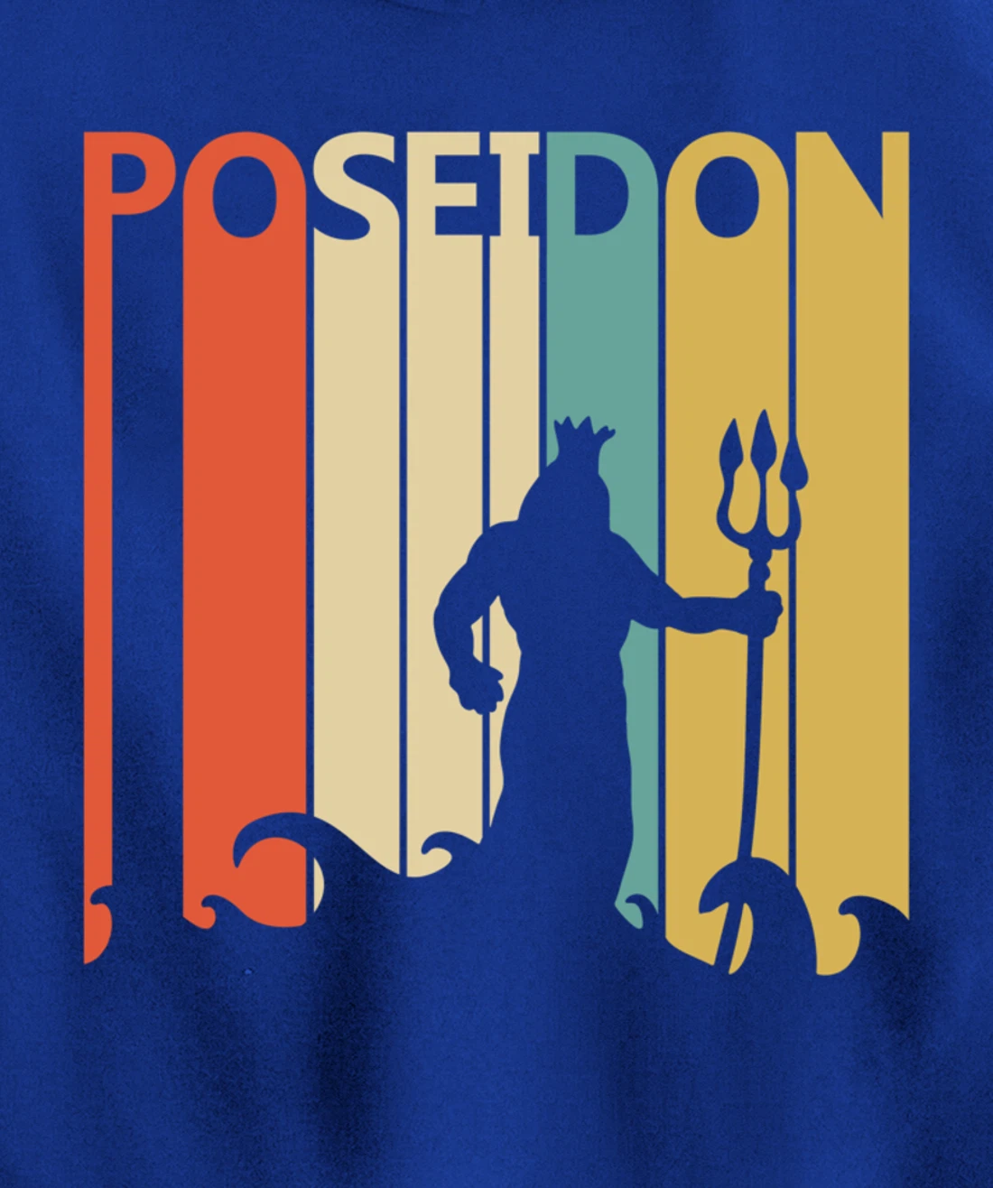 Vintage Greek Mythology God Poseidon Pullover Hoodie