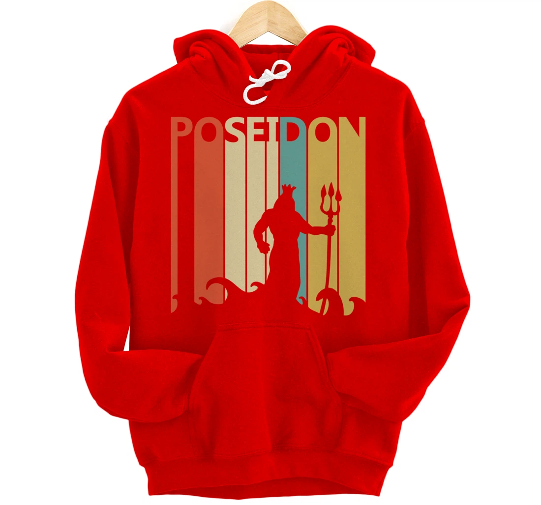 Vintage Greek Mythology God Poseidon Pullover Hoodie