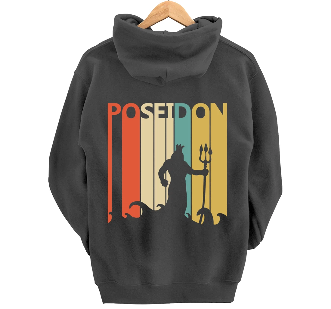 Vintage Greek Mythology God Poseidon Pullover Hoodie