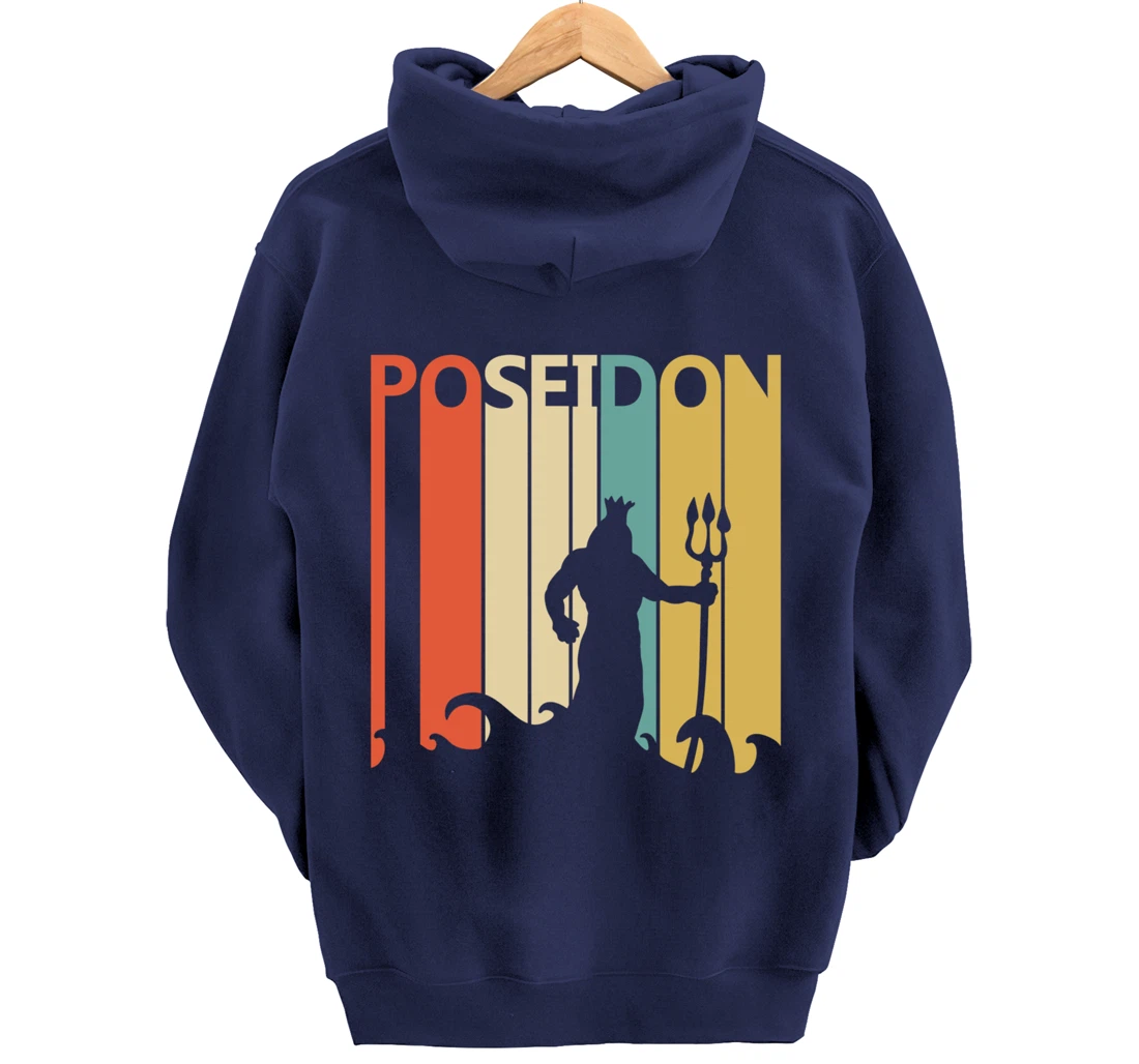 Vintage Greek Mythology God Poseidon Pullover Hoodie