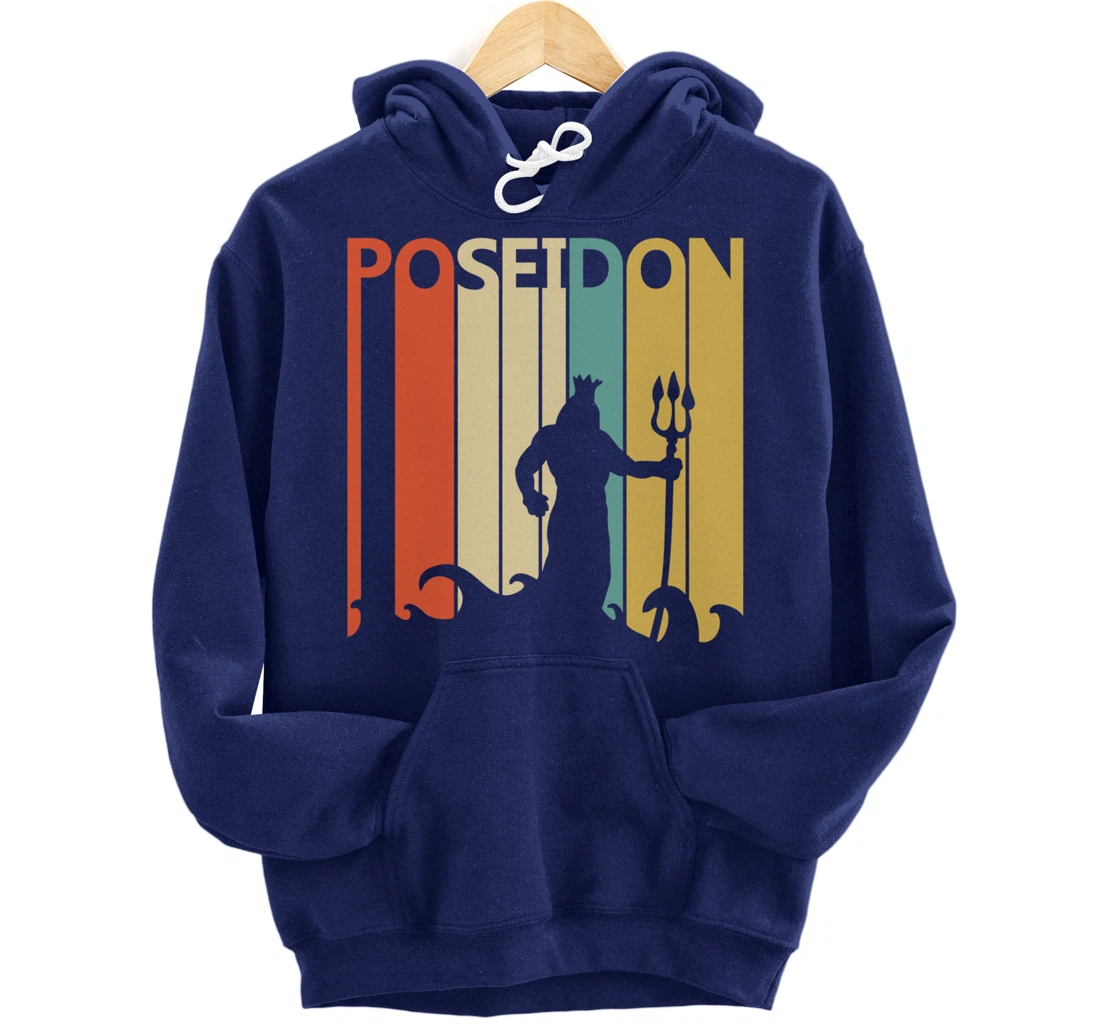 Vintage Greek Mythology God Poseidon Pullover Hoodie