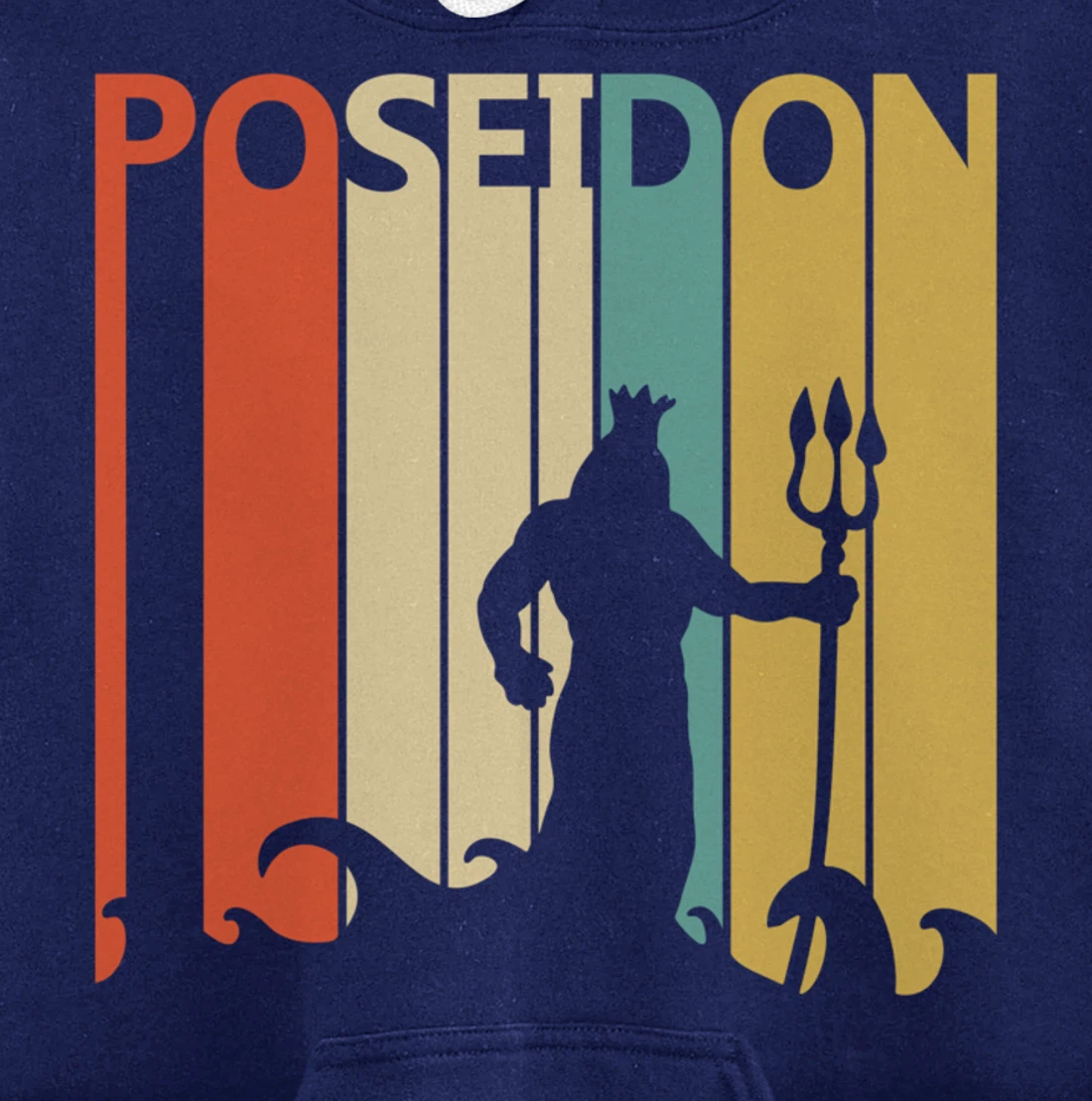 Vintage Greek Mythology God Poseidon Pullover Hoodie