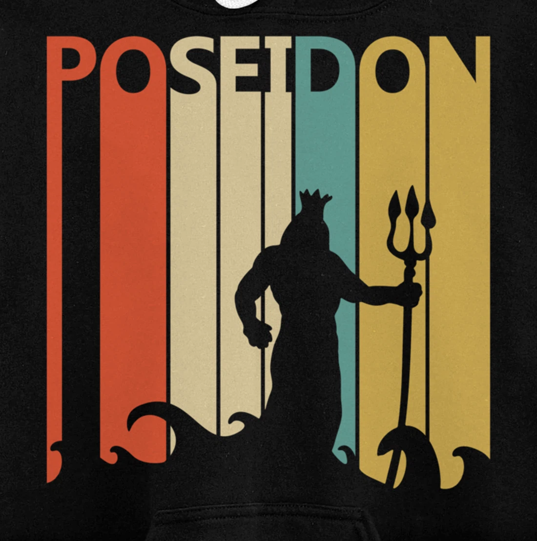 Vintage Greek Mythology God Poseidon Pullover Hoodie