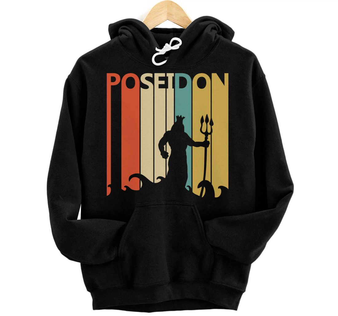 Vintage Greek Mythology God Poseidon Pullover Hoodie