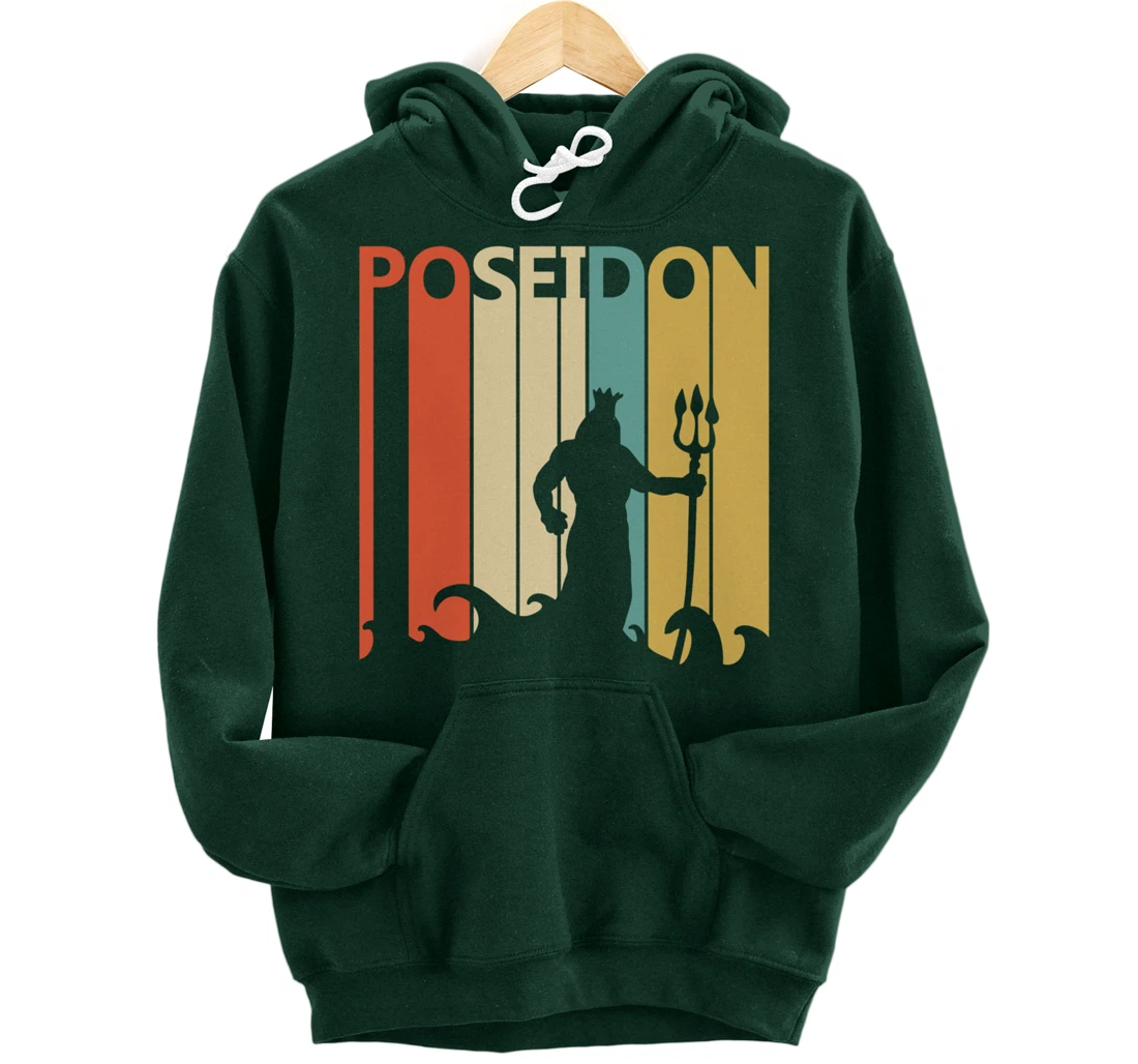 Vintage Greek Mythology God Poseidon Pullover Hoodie