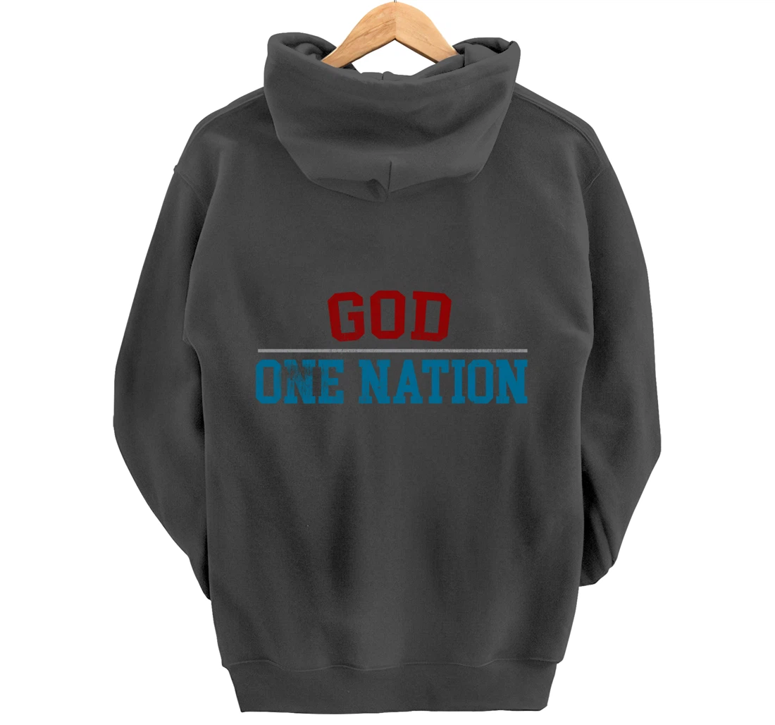 One Nation Under God, American Christian Patriotic Pride Pullover Hoodie