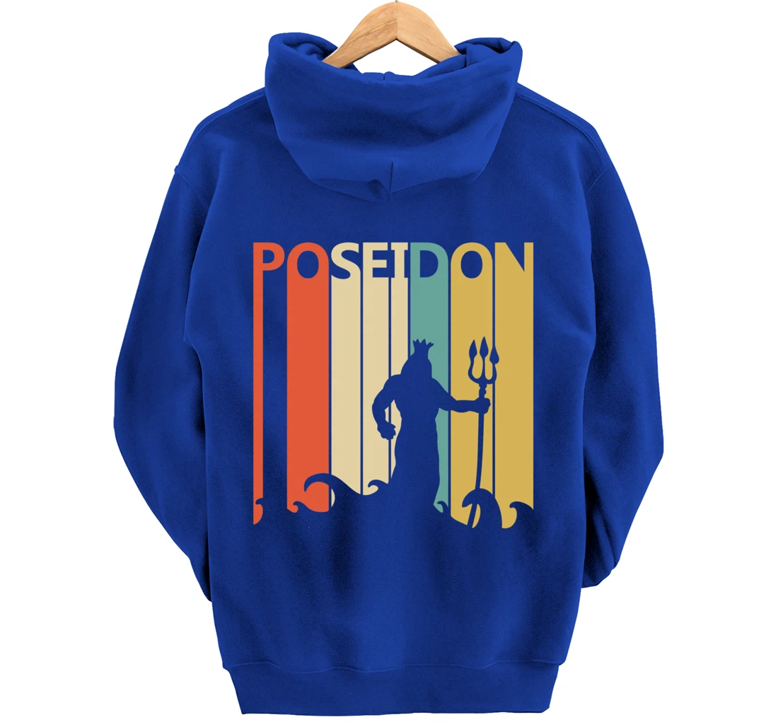 Vintage Greek Mythology God Poseidon Pullover Hoodie
