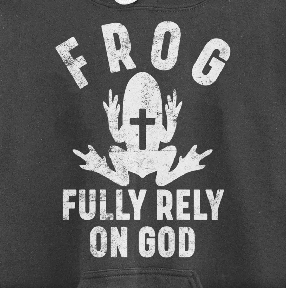 FROG Fully Rely On God Christian Religion Cross Prayer Faith Pullover Hoodie