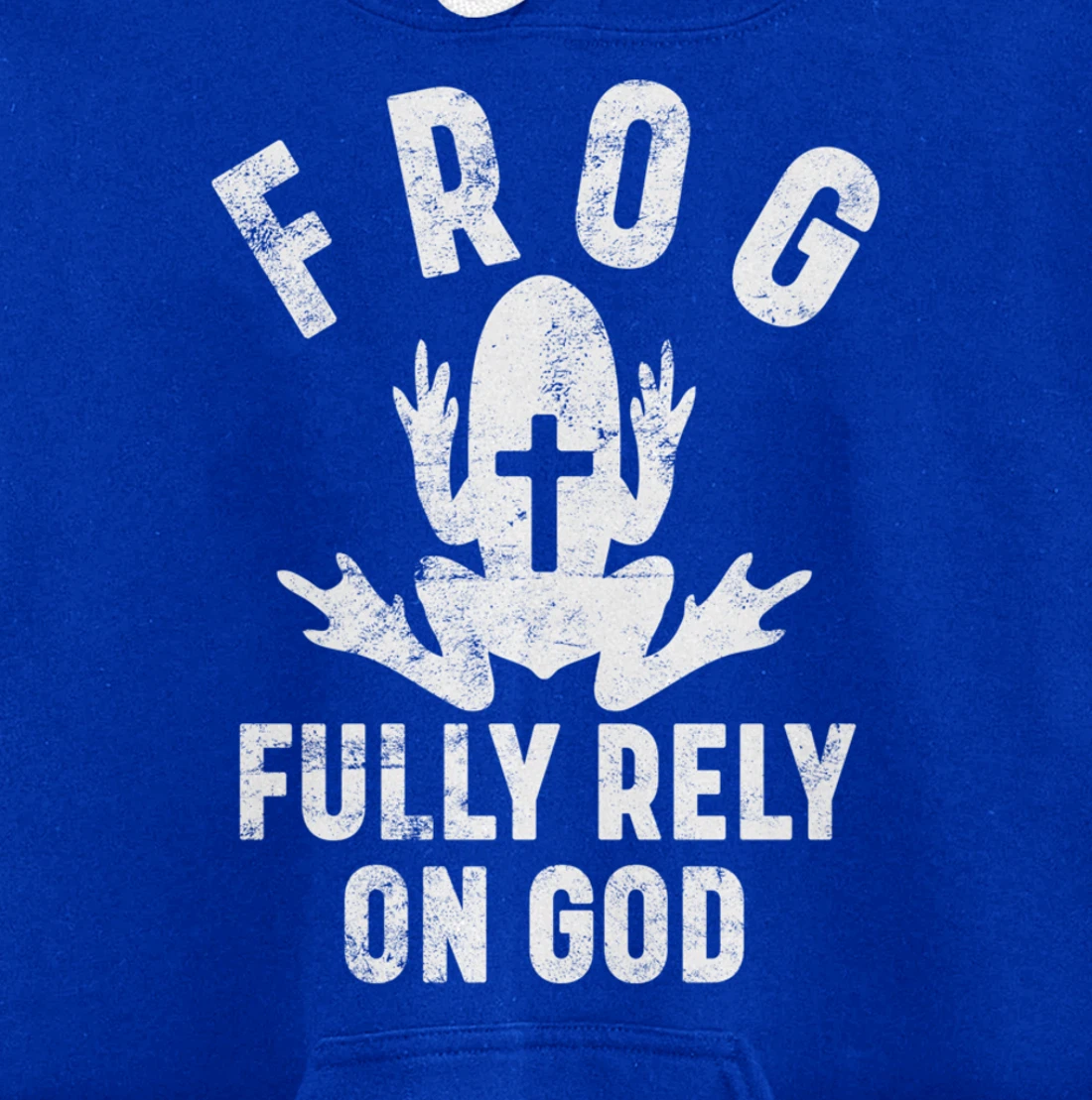 FROG Fully Rely On God Christian Religion Cross Prayer Faith Pullover Hoodie