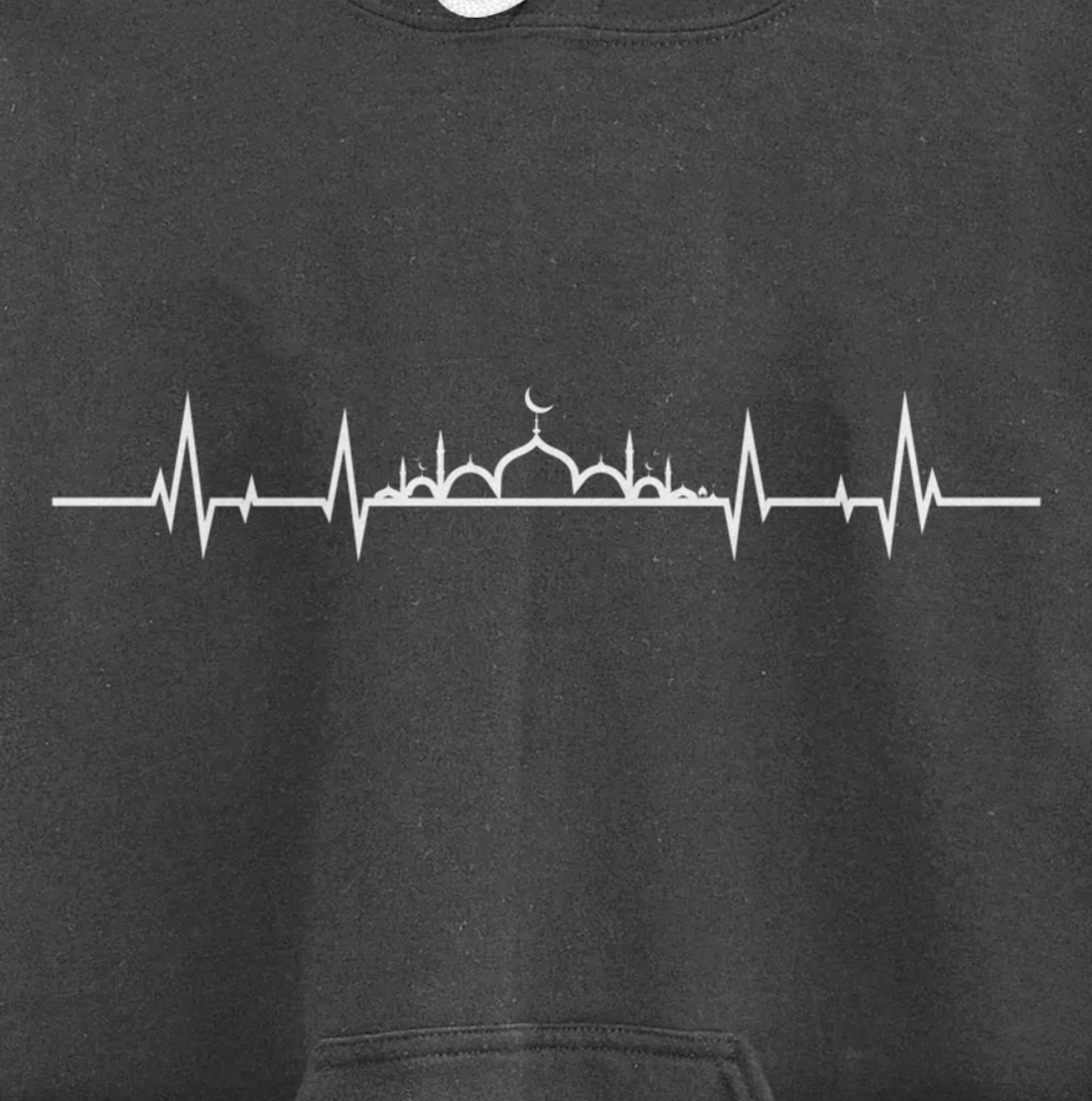 Allah God Heartbeat Pulse Islam Mosque Muslim Akbar Gift Pullover Hoodie
