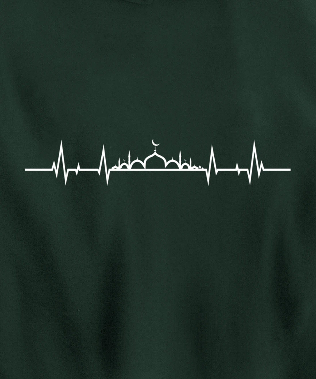 Allah God Heartbeat Pulse Islam Mosque Muslim Akbar Gift Pullover Hoodie