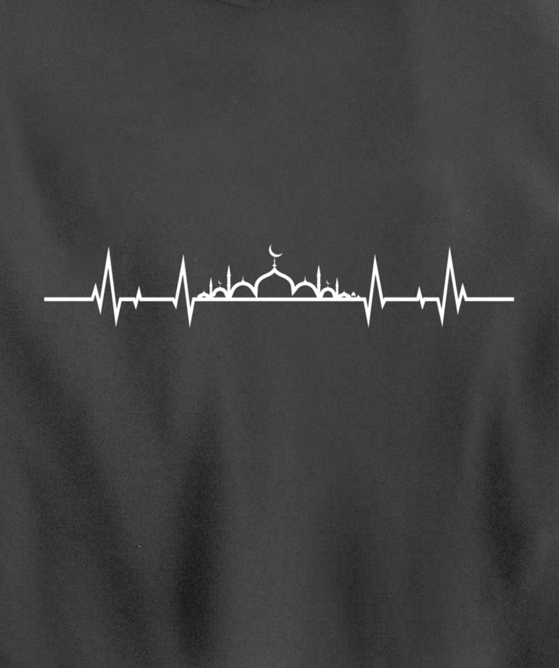 Allah God Heartbeat Pulse Islam Mosque Muslim Akbar Gift Pullover Hoodie