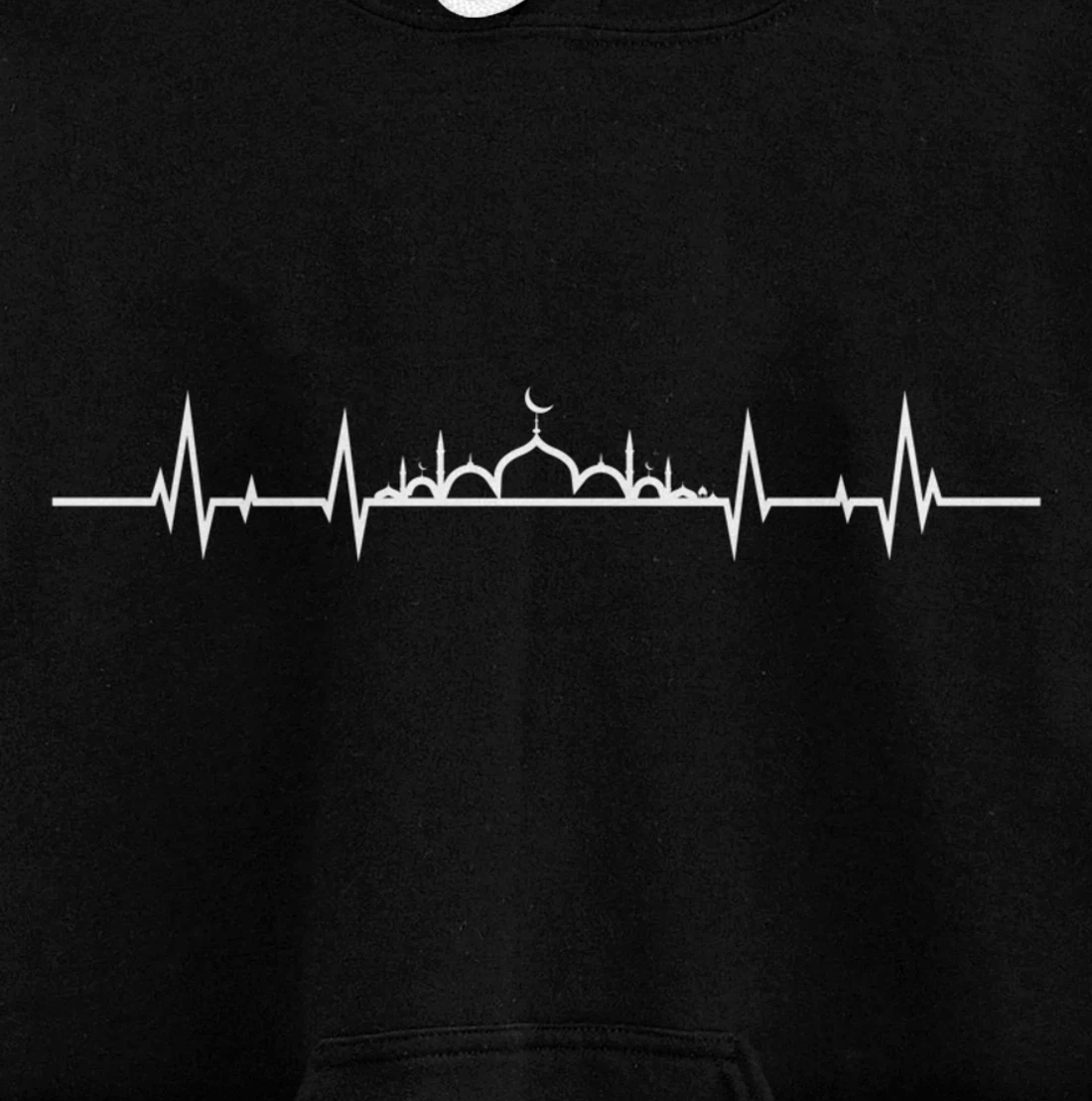 Allah God Heartbeat Pulse Islam Mosque Muslim Akbar Gift Pullover Hoodie