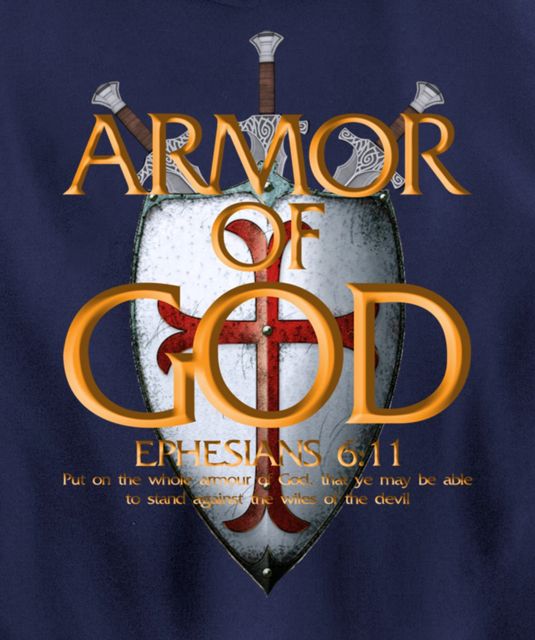 Armor Of God Ephesians Bible Verse Religious Christian Gift Pullover Hoodie