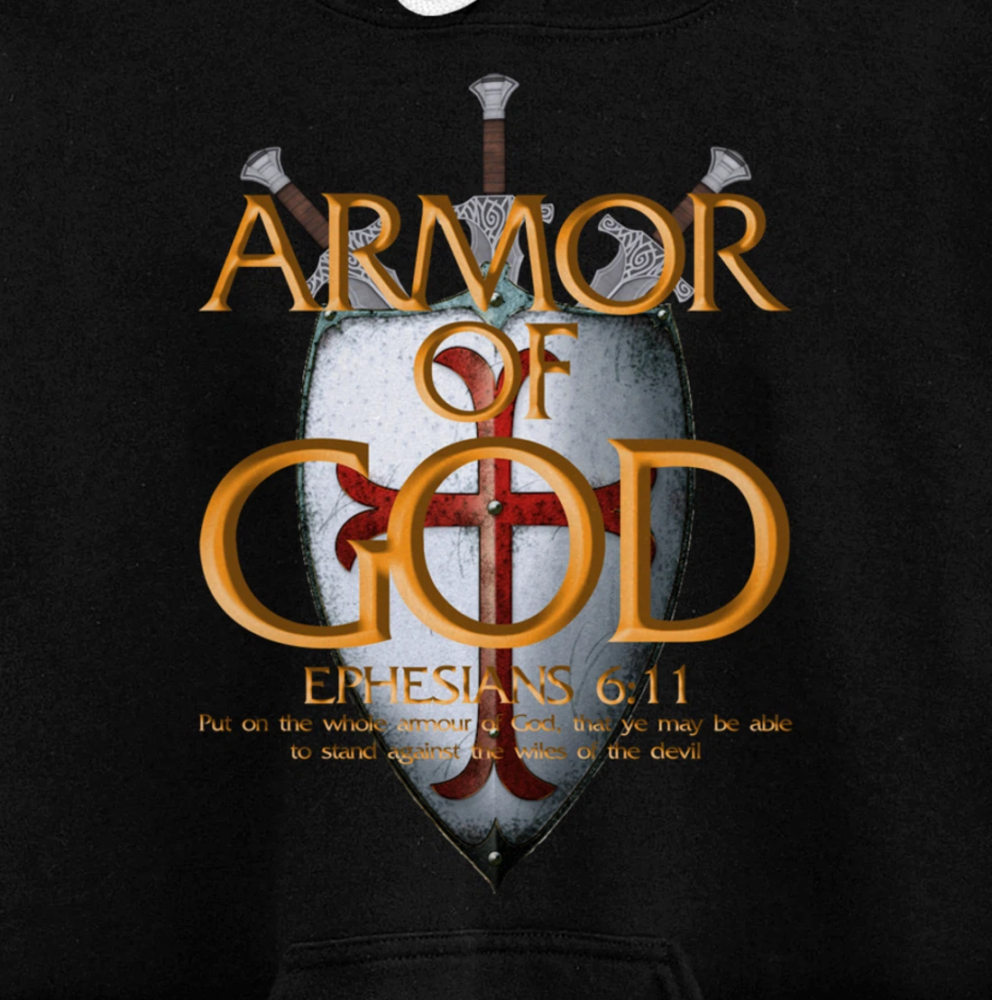 Armor Of God Ephesians Bible Verse Religious Christian Gift Pullover Hoodie