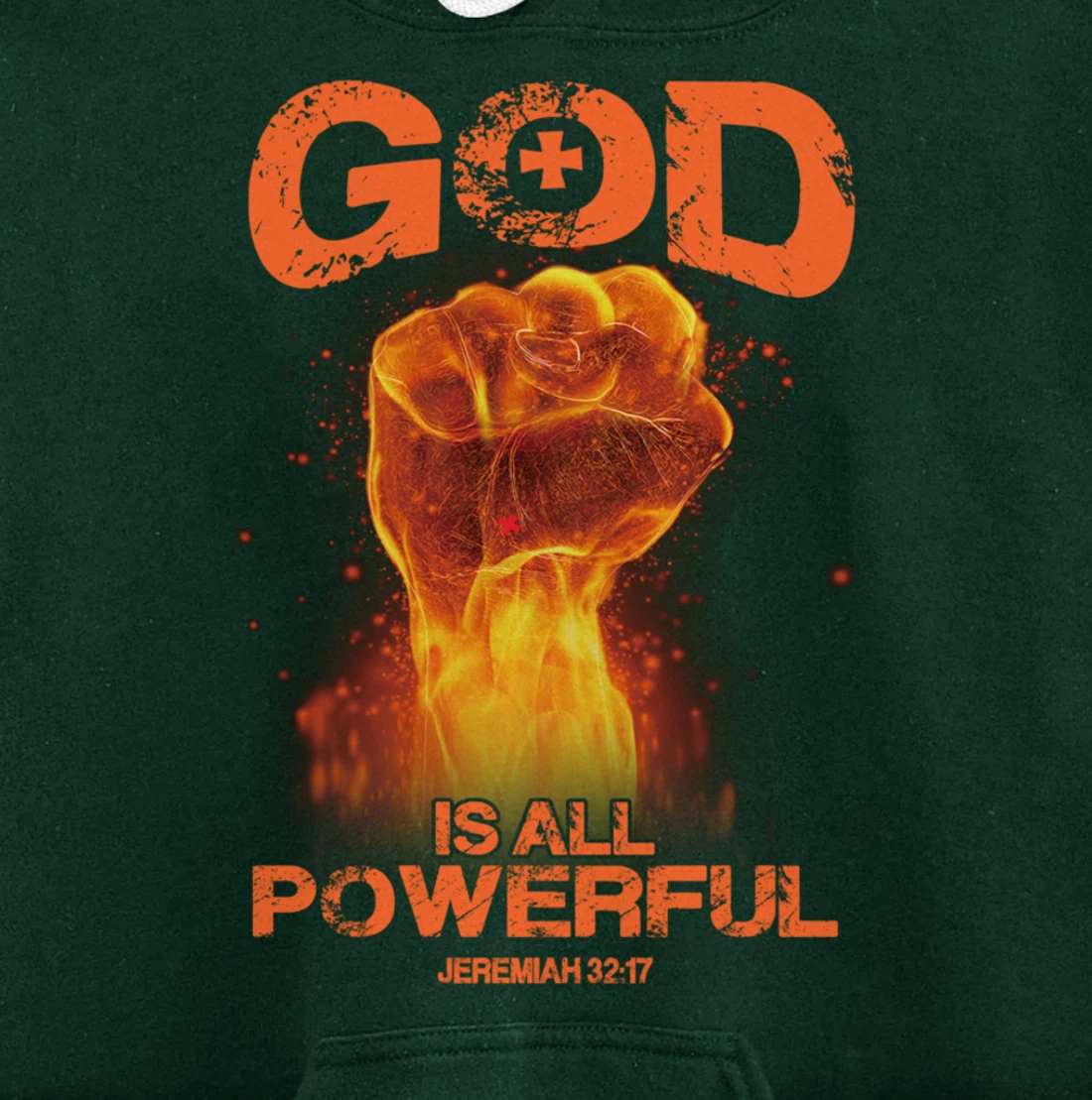 God Is All Powerful Bible Verse Love Jesus Christian Gift Pullover Hoodie