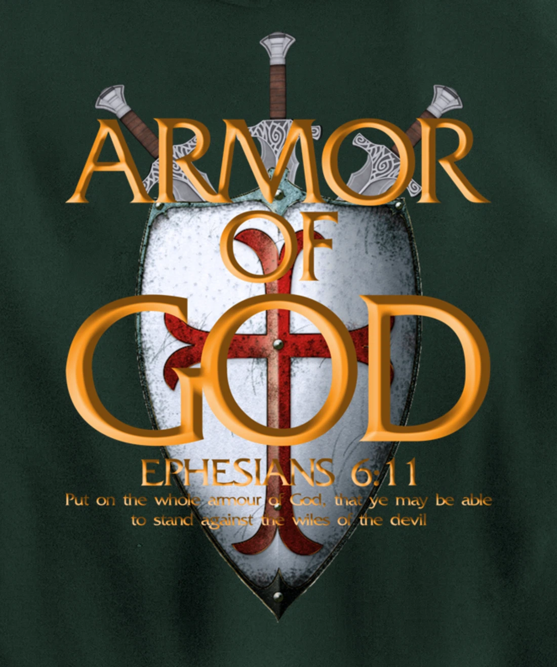 Armor Of God Ephesians Bible Verse Religious Christian Gift Pullover Hoodie