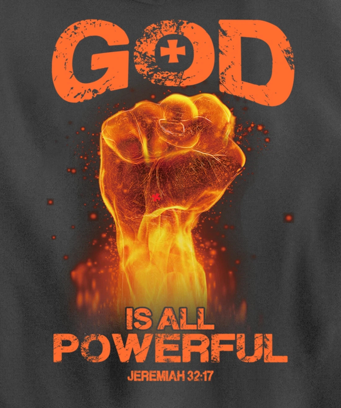 God Is All Powerful Bible Verse Love Jesus Christian Gift Pullover Hoodie