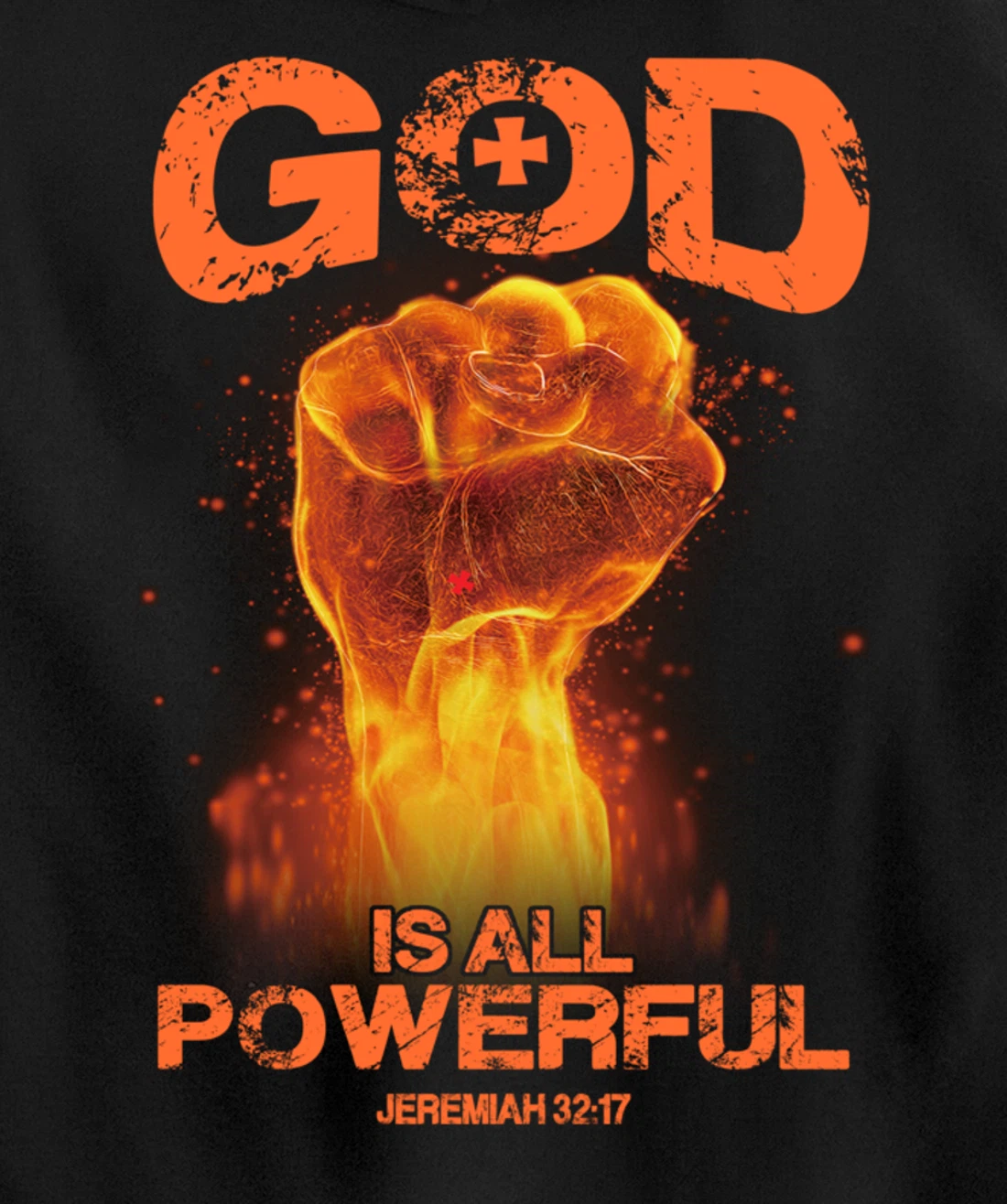 God Is All Powerful Bible Verse Love Jesus Christian Gift Pullover Hoodie